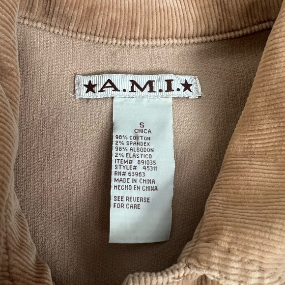 A.M.I Vintage Tan Corduroy Jacket - Picture 5 of 5